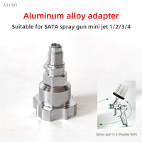 Adaptateur de gobelet de pistolet de pulvérisation en alliage d'aluminium pour SATA MiniJet 3000B Mini Jet4, connecteur de pot de peinture jetable, accessoires de peinture automobile