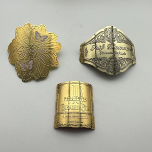 Etiqueta de Aluminio Serigrafiada, Placa de Identificación Metálica de Color Personalizado, Adhesivo para Ropa, Bebidas, Embalaje Ecológico de Lujo - Product Image 4