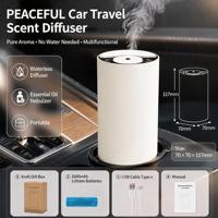 Diffuseur d'arômes portable rechargeable pour voiture HIITII, machine à parfum sans eau, mini diffuseur d'air frais sans fil pour voyage, air froid