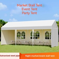 Carpa Portátil para Ferias Comerciales, Impermeable, con Protección Solar, de Una Sola Capa, Toldo Comercial, Carpa de Tres Lados para Puestos de Mercado