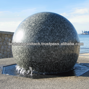 Bloc de pierre de granit poli pour boules décoratives d'intérieur et fontaines d'eau de jardin - Product Image 1