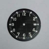 Esfera de Reloj de Metal de Alta Calidad de 32 mm con Patrón de Granada y Letras, Movimiento NH35/36/4R/7S, Accesorios para Relojes