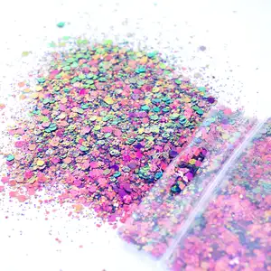 Wholesale Cosmetic Grade Extra Fine Holographic Polyester Glitter Powder For Face Body Nail Hair Makeup