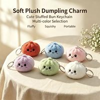 Porte-clés en peluche mignon et durable en forme de dessin animé, breloque de sac en forme de boulette douce, jouet anti-stress, pendentif cadeau pour sac à dos de filles