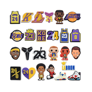 Chaussures personnalisées Kobe numéro 24 <span class=keywords><strong>Lakers</strong></span> breloques chaussures PVC caoutchouc vente en gros détachable chaussures accessoires breloque décoration cadeaux - Product Image 1