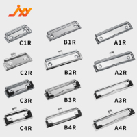 Portapapeles de Metal versátil de 100mm, tableros de Clip de escritura, accesorios de carpeta de archivos de papel A4 de hierro pequeño con tornillos