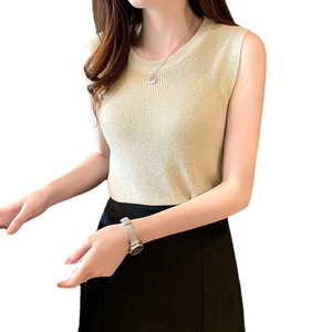 <strong>Women's</strong> Summer New Solid Knitted Base Blouse <strong>Shirt</strong> Casual Tight <strong>Tank</strong> <strong>Top</strong> 11494# - Product Image 2