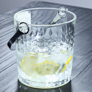 Contenedor de Hielo Transparente Clásico de Moda, Accesorio de <span class=keywords><strong>Bar</strong></span> de Vidrio al por Mayor, Cubitera Redonda de Vidrio para Whisky y Cócteles - Product Image 3
