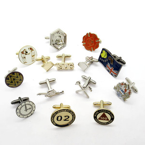 Su misura in metallo argento 3D cartoon gatto per uomo camicie regali di lusso gemelli e spilla distintivo - Product Image 6