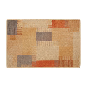 Tapis de porte à motif géométrique, rectangulaire, antidérapant, en fibre de polyester, tapis d'entrée pour la maison, résistant aux taches - Product Image 1