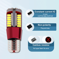 Ampoules LED T10 Canbus populaires pour voitures, éclairage intérieur T10 LED Canbus pour voitures
