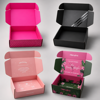 Boîte d'expédition en carton ondulé écologique avec logo personnalisé, boîte d'emballage cadeau pliable