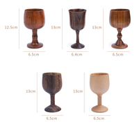 Gobelet à vin en bois Vintage, verre à vin écologique, fait à la main, tasse à eau