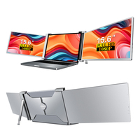 Écran d'extension pour ordinateur portable 15,6 pouces 1080P FHD, écran pliable pour ordinateur portable, moniteur d'extension pour ordinateur portable CE Rohs FCC