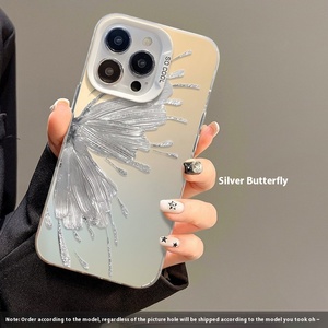 Funda para Teléfono Móvil KINGSOUL de Alta Gama con Diseño de Mariposa Plateada, Resistente al Agua y a los Golpes, Compatible con TPU, Color Plateado Esmerilado - Product Image 5