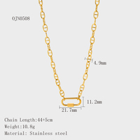 Spot en acier inoxydable bricolage pendentif Base ovale vis boucle boîte chaîne cochon nez croix Fine chaîne cubaine plaque 18K collier en or