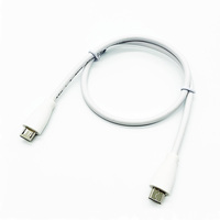 Cable de Extensión de Datos y Alimentación con Conector Micro USB Macho a Micro USB Macho Personalizado para Teléfonos Celulares, Tabletas y PC