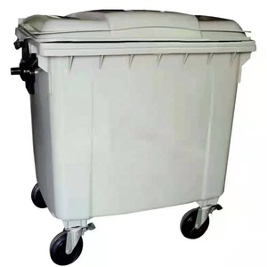 O-Cleaning Plastic Waste container 1100 Liter Plastic Outdoor Garbage Rubbish Trash Storage Recycle Bin