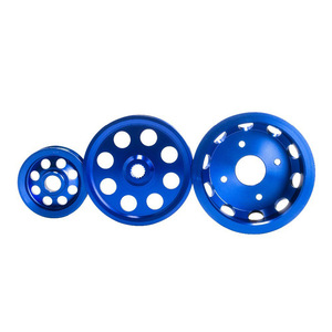 Poyracing V-Belt <b>Pulley</b> Aluminum Blue 1 Groove For Nissan Silvia S14 S15 Sr20 - Product Image 5
