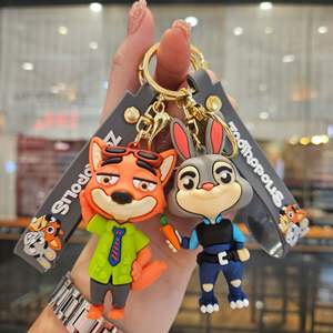 Llavero Multifuncional con Portamonedas de PVC con Estampado UV de Dibujos Animados de Crazy Animal City, Marca LK, Regalo para Estudiantes - Product Image 2