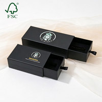 Boîte cadeau personnalisée avec logo, boîte d'emballage cosmétique en papier rigide de luxe, boîte coulissante en carton premium avec poignée à ruban