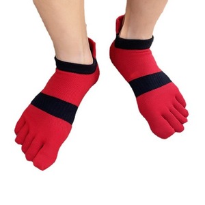 Calzini a cinque dita personalizzati da uomo in cotone traspirante <span class=keywords><strong>con</strong></span> protezione per il tallone, calzini sportivi a taglio basso - Product Image 3