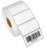 Étiquettes d'expédition thermiques directes d'usine, autocollantes, blanches, vierges, résistantes à l'eau, en rouleau, pour codes-barres 2x1