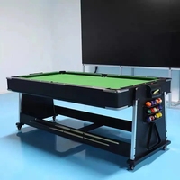 Table de billard multifonctionnelle 4 en 1 de 7 pieds, table de billard et de snooker d'intérieur en stock