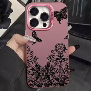 <span class=keywords><strong>Coque</strong></span> de téléphone en TPU antichoc pour <span class=keywords><strong>IPhone</strong></span> <span class=keywords><strong>11</strong></span> 12 13 14 15 16 Pro Max Plus et <span class=keywords><strong>iphone</strong></span> X Xs Xr Black Line Lace Color Silver Premium - Product Image 4