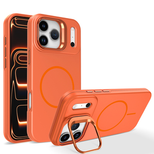 Funda Magnética Transparente de Lujo para Teléfono con Soporte para Lente, Anillo de Epoxi, Impermeable, Plegable, Material TPU+PC, Compatible con Múltiples Marcas, Color Personalizado - Product Image 1