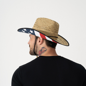 Tùy chỉnh cỏ tự nhiên cao bồi Cowgirl mũ rơm với dưới vành pint - Product Image 2