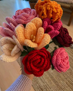 Ramo de Flores de Ganchillo de Lavanda Tejidas a Mano con Hilo de Leche, Ecológicas, Desechables, para el Día de San Valentín, Graduación, Boda, Manualidades - Product Image 3
