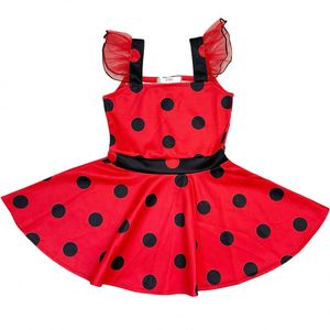 Nouvelle conception RTS, costumes de danse pour enfants, robe à pois pour bébé, robe rouge à volants pour petites filles - Product Image 4