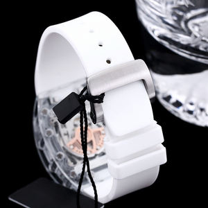 Exquisito Reloj Tourbillon con Diamantes, Caja de Zafiro, Diseño Transparente para Galas Retro, Exposiciones de Arte, Reloj Elegante para Uso Diario - Product Image 5