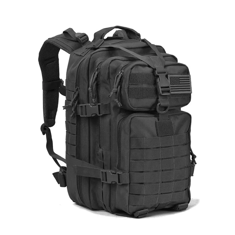 Vendita calda personalizzato Sport all'aria aperta impermeabile escursionismo borsa di sopravvivenza zaino tattico da caccia mimetico nero