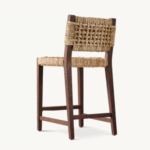 Nouveau design de mobilier de salle à manger en bois, tabourets de <span class=keywords><strong>bar</strong></span> en corde de <span class=keywords><strong>style</strong></span> rural - Product Image 3