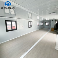 Maison préfabriquée pliable extensible moderne de luxe de 40 pieds, maison préfabriquée mobile isolée résistante aux ouragans de 20 pieds avec meubles