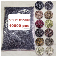 Micro anneaux nano micro anneau pour extensions de cheveux 5x3mm 10000 pièces par sac micro perles pour extensions de cheveux i tip