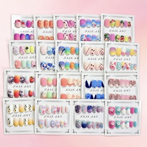 Diseño Mixto, 10 Uds. al por Mayor, <span class=keywords><strong>Uñas</strong></span> Postizas Reutilizables de Alta Calidad, Lindas, Francesas, Simples, 3D, Forma Ataúd, Cuadradas, Acrílicas, a Presión - Product Image 2