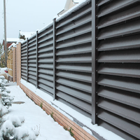 Clôture en aluminium durable à lames horizontales résistantes à la corrosion, panneau de brise-vue pour jardin, cour, villa