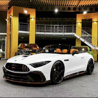 Kit carrosserie en fibre de carbone sèche pour Mercedes AMG SL63, améliorations SL63 style Keyv : lèvre avant, jupes latérales, diffuseur, spoiler et capot