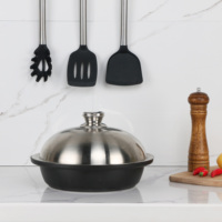 Tajine marocain vintage avec fond en granit antiadhésif et couvercle en acier inoxydable, design écologique et nouveau
