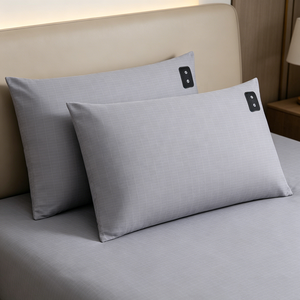 Taie d'oreiller de mise à <span class=keywords><strong>la</strong></span> terre pour un sommeil sain, avec doublure en <span class=keywords><strong>fibre</strong></span> d'argent, favorise <span class=keywords><strong>la</strong></span> circulation sanguine et un meilleur repos - Product Image 1