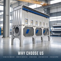 Machine de collecte de poussière de bois à jet pulsé CE, à faible bruit et antistatique, avec filtre à sac, pour l'usine de contreplaqué et le traitement du panneau de particules