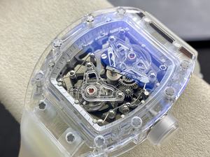 Reloj Mecánico de Cristal Luminoso a Prueba de Agua de Súper Calidad, Movimiento Tourbillon RM56-02 de Fábrica Europea, Reloj Esqueleto de Cristal Transparente - Product Image 3