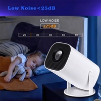 Projecteur P30 Pro Android 11, home cinéma portable, projecteur de films portable pour l'extérieur avec haut-parleur intégré, Proyector Beamer