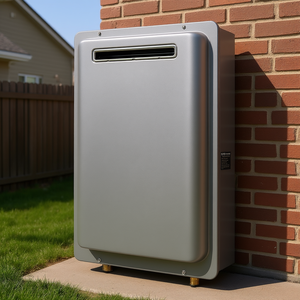 Calentador de Agua a Gas sin Tanque para Exteriores, 8 Galones, 191000 BTU, Agua Caliente Instantánea, Montaje en Pared, Gas Natural, Intercambiador de Calor de Acero Inoxidable - Product Image 2