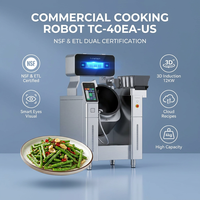 Robot de cuisine intelligent commercial avec fonctions d'économie d'énergie et d'auto-nettoyage pour les plats sautés (riz, nouilles, œufs)