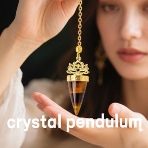 Pendolo <span class=keywords><strong>di</strong></span> <span class=keywords><strong>Cristallo</strong></span> Naturale all'Ingrosso, <span class=keywords><strong>Occhio</strong></span> <span class=keywords><strong>di</strong></span> <span class=keywords><strong>Tigre</strong></span>, Ametista, <span class=keywords><strong>Cristallo</strong></span> Dorato a Forma <span class=keywords><strong>di</strong></span> Proiettile Conico, Cristalli Curativi per Regalo - Product Image 1