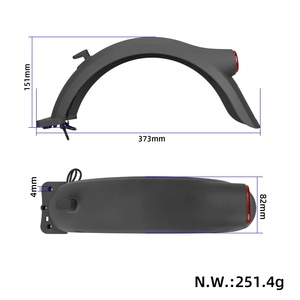 Guardabarros Trasero con Luz Trasera para Xiaomi 5 Plus, Guardabarros para Scooter Eléctrico, Luz Trasera, Protector de Salpicaduras Impermeable, Piezas - Product Image 2